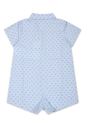 Sky blue cotton romper EMPORIO ARMANI KIDS | 3DND11NN0QZF742